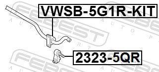 FEBEST 2323-5QR Link/Coupling Rod, stabiliser bar