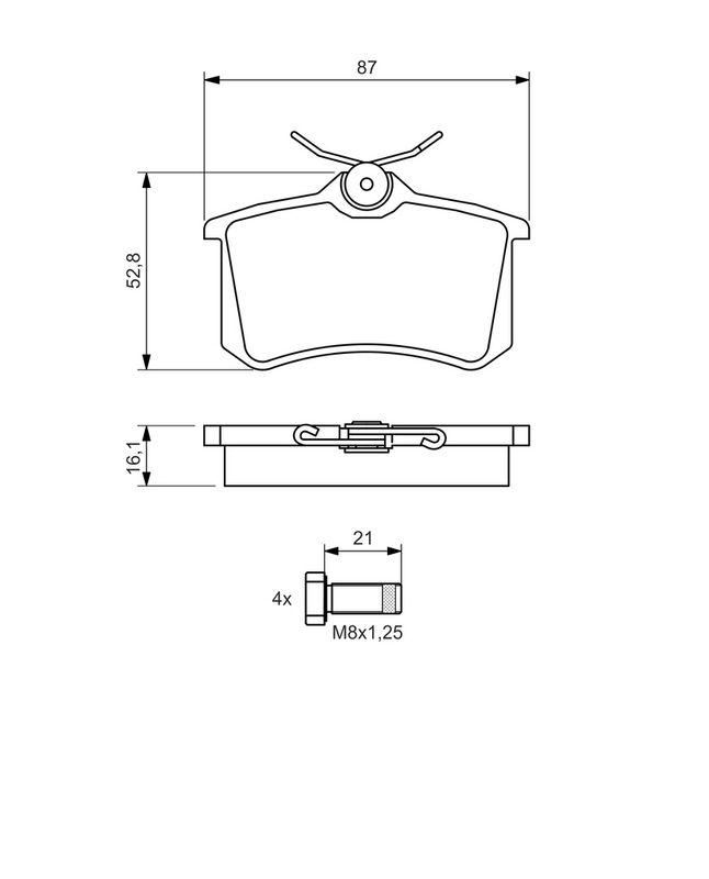 Set placute frana,frana disc 0 986 494 399 BOSCH