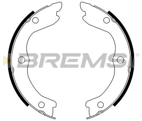 Комплект гальмівних колодок, стоянкове гальмо, Bremsi GF0870