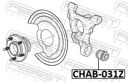 FEBEST CHAB-031Z Mounting, control/trailing arm