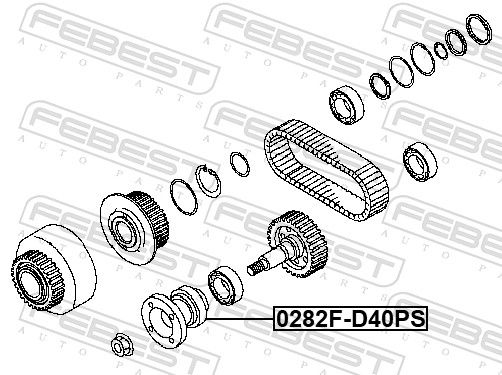 FEBEST 0282F-D40PS Flange, transfer case