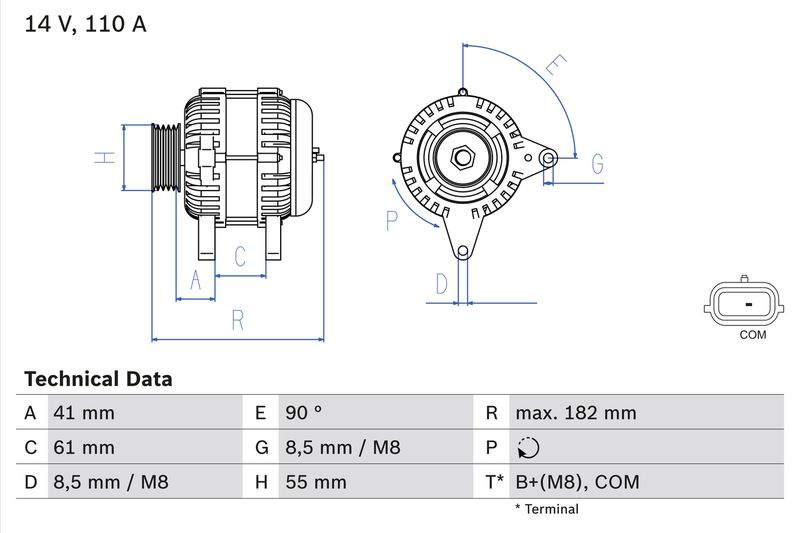 BOSCH Dynamo / Alternator 0 986 080 710