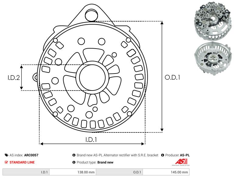 Kaitsekate, generaator, AS-PL ARC0057