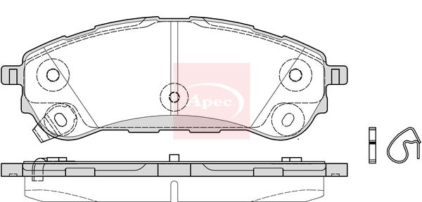 APEC Brake Pad Set, disc brake PAD2342