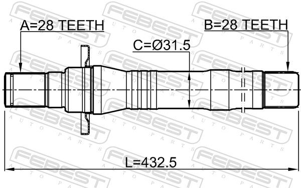 FEBEST 1212-SFCM Drive Shaft