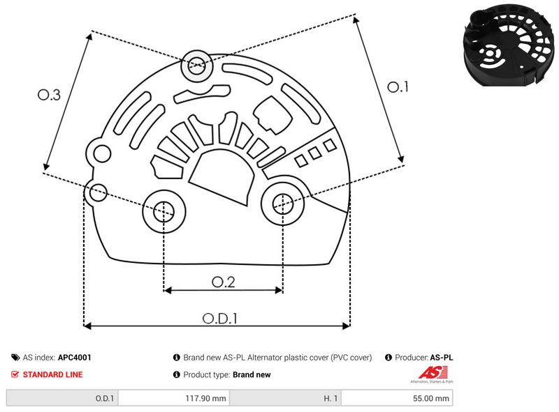 Kaitsekate, generaator, AS-PL APC4001