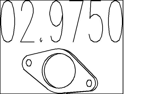 MTS tömítés, kipufogócső 02.9750