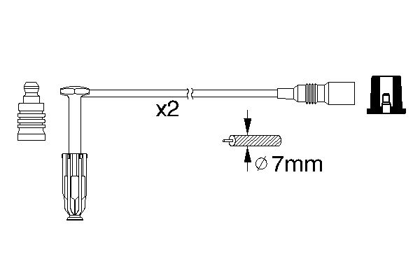 BOSCH 0 986 356 311 Ignition Cable Kit