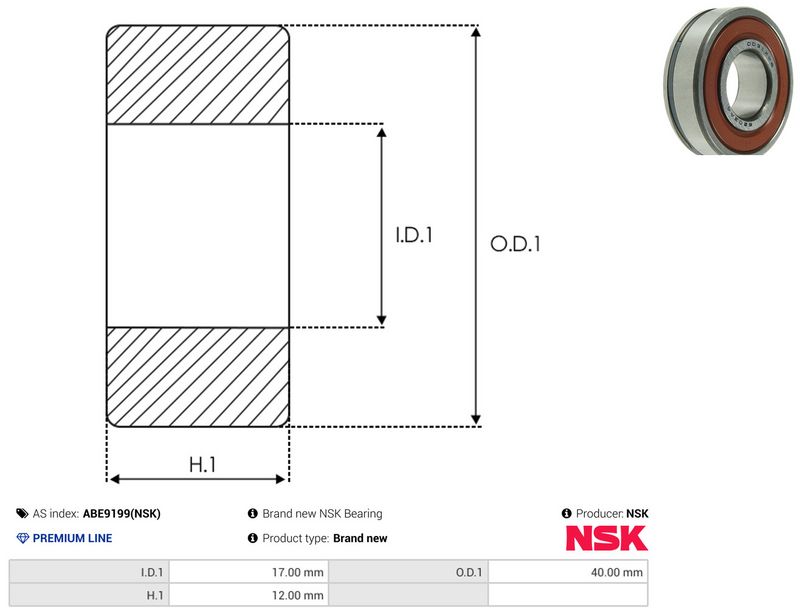 AS-PL ABE9199(NSK) Bearing