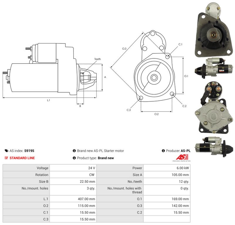 AS-PL S9195 Starter