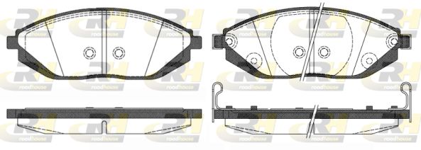 Комплект гальмівних накладок, дискове гальмо, Roadhouse 21472.02
