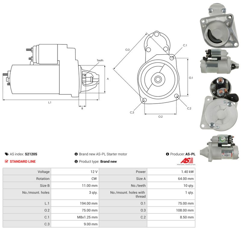AS-PL S2120S Starteris