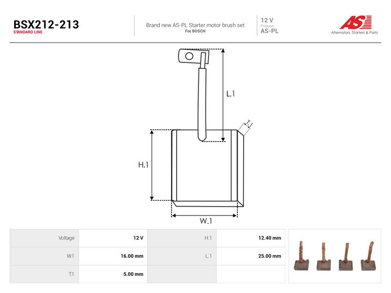 Süsinikuhari, starter, AS-PL BSX212-213
