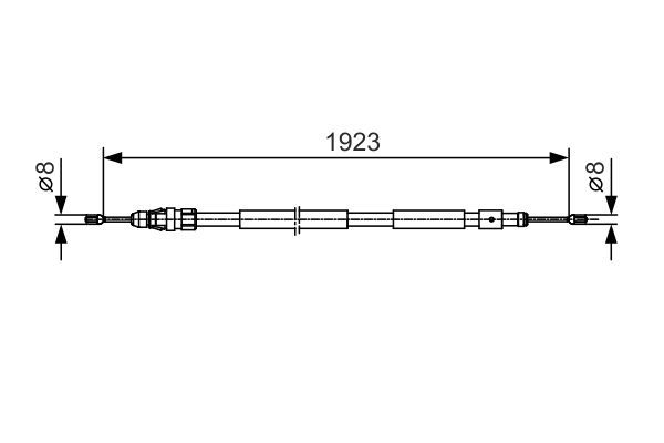 Тросовий привод, стоянкове гальмо, Bosch 1987482117