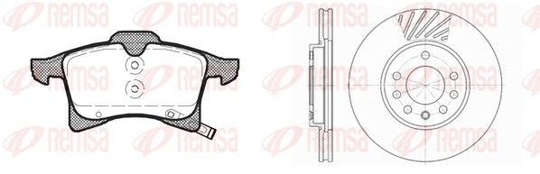 Комплект гальма, дискове гальмо, Remsa 81036.00