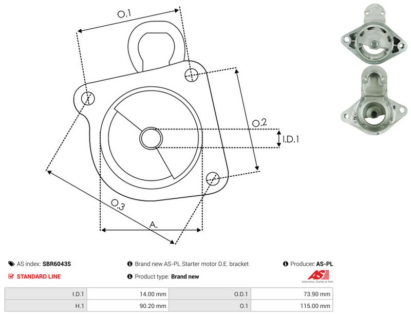 AS-PL SBR6043S Starter Lid, carburettor