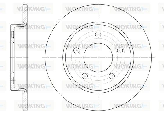 Гальмівний диск, Woking D6906.00