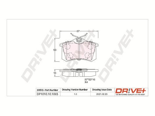 set placute frana,frana disc DP1010.10.1065 Dr!ve+