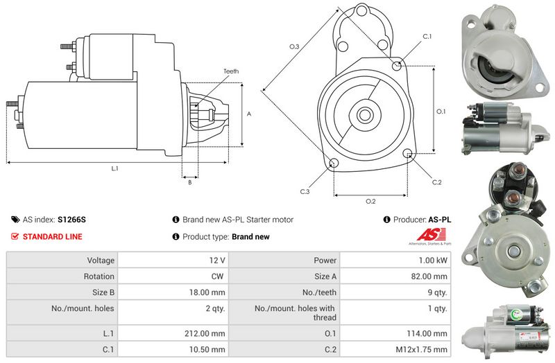 AS-PL S1266S Starteris