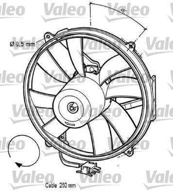 VALEO ventilátor, motorhűtés 696062