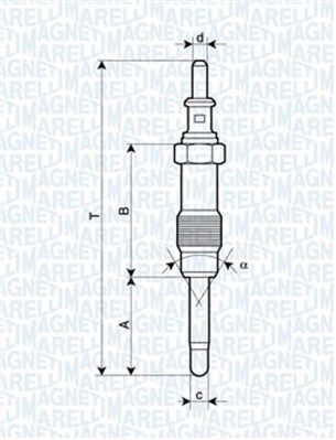 MAGNETI MARELLI свеча накаливания MERCEDES SPRINTER, T2/LN1 [062900046304]