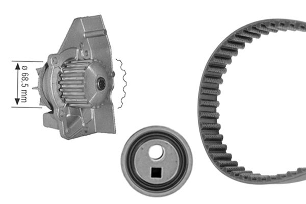 BOSCH Vízpumpa + fogasszíj készlet 1 987 946 409