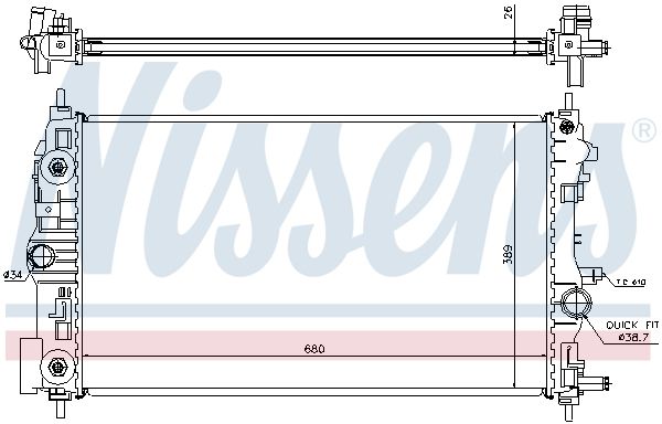 NISSENS 630724 Radiator, engine cooling