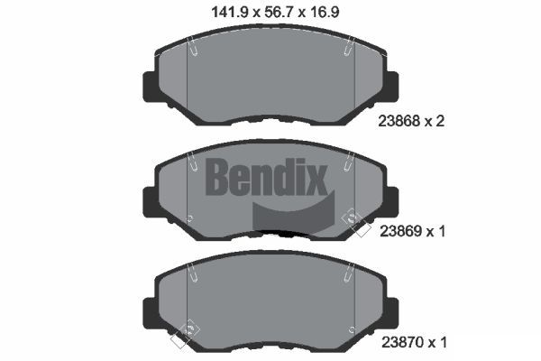 BENDIX Braking fékbetétkészlet, tárcsafék BPD2058