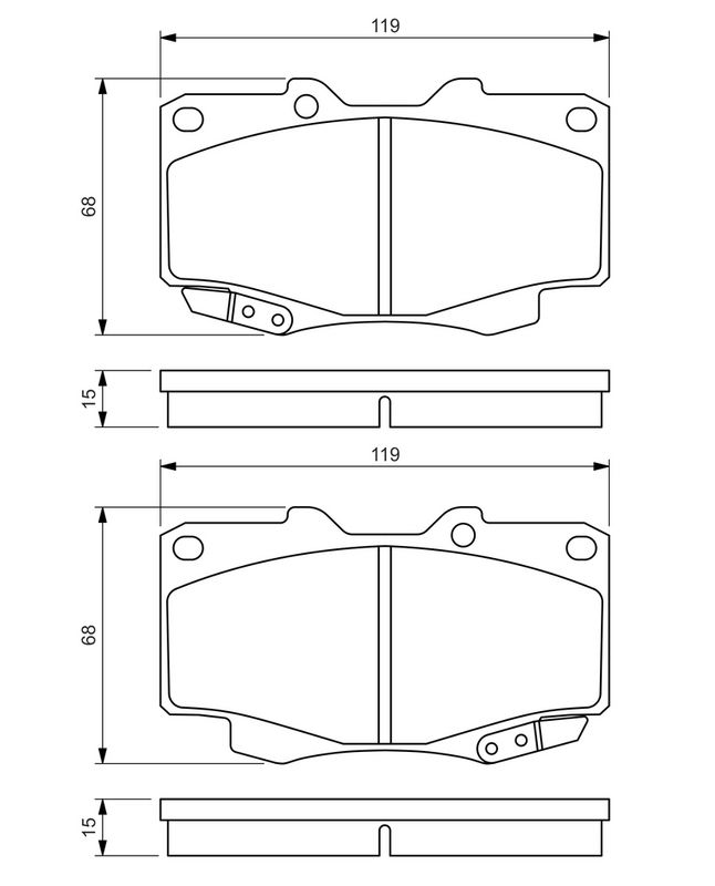 BOSCH Plaquettes de frein à disque 0 986 494 497