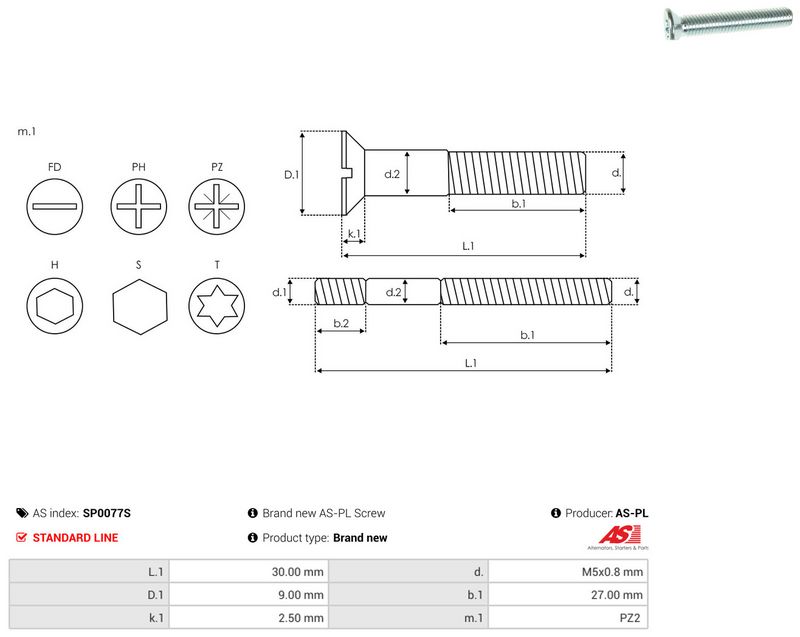 AS-PL SP0077S Repair Set, alternator