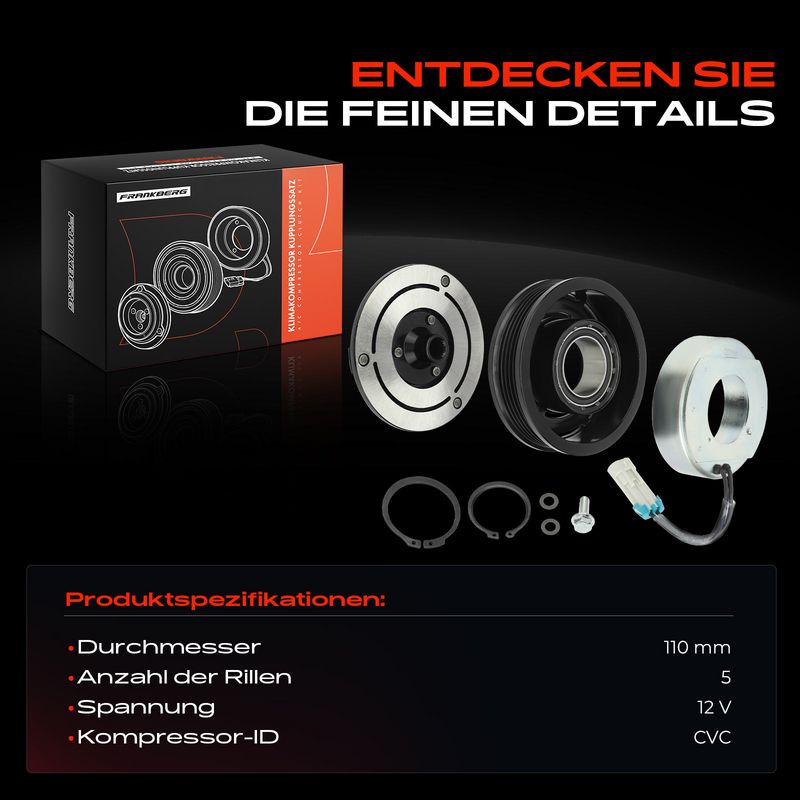 Frankberg 5481FB0030849 Magnetic Clutch, air conditioning compressor