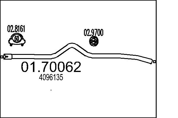 MTS kipufogócső 01.70062