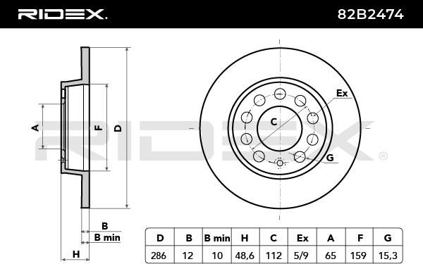 спирачен диск RIDEX