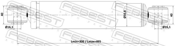 FEBEST 25110-003R Shock Absorber