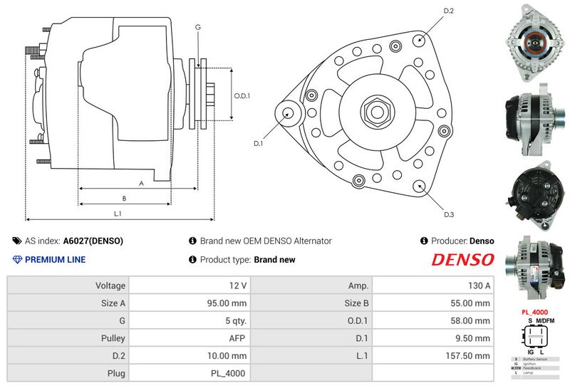 AS-PL A6027(DENSO) Alternator