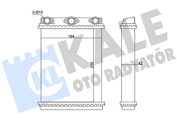 KALE OTO RADYATÖR 346635 - Heat Exchanger, interior heating