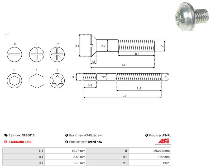 AS-PL SRS6010 Repair Set, alternator