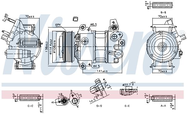 NISSENS kompresszor, klíma 890786