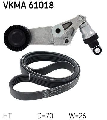 SKF VKMA 61018 V-Ribbed Belt Set