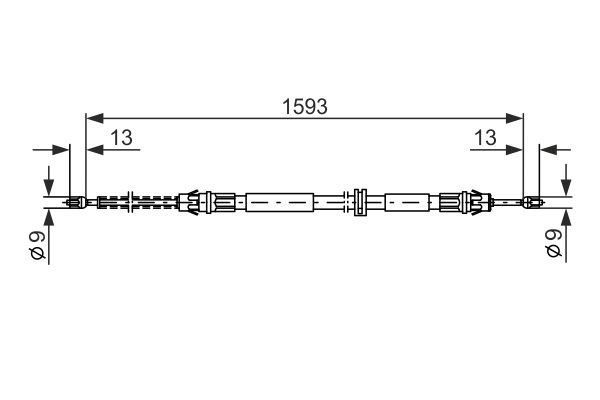 BOSCH Trekkabel, parkeerrem 1 987 477 374