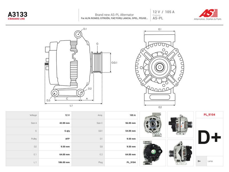Generaator, AS-PL A3133