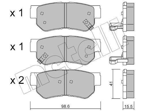 Plaquettes+de+frein+à+disque METELLI 22-0365-0