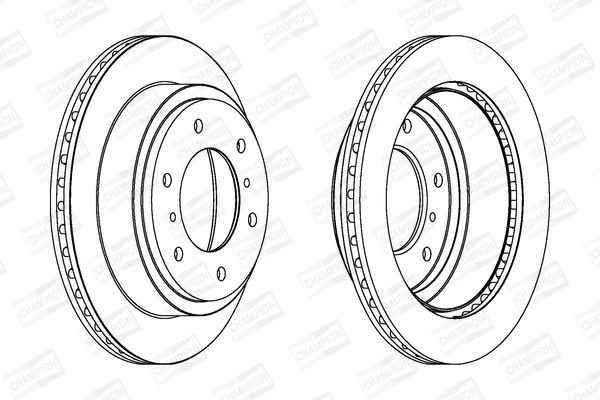 CHAMPION MITSUBISHI диск тормозной задн.Pajero 00-