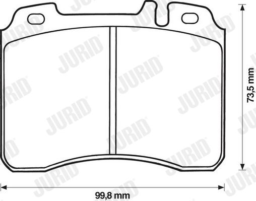 JURID тормозные колодки передний Mercedes W124 88-96