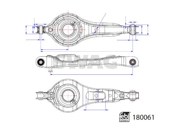 SWAG 33 10 6369 Control/Trailing Arm, wheel suspension