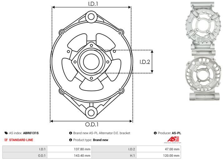 Kaitsekate, generaator, AS-PL ABR0131S