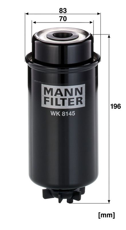 Brandstoffilter (geschroefd, met waterafscheider) past: URSUS 3822, 3824  AG CHEM 8103, 3104, 8104  BELL 310 SG, 315 SG  BOBCAT 975  CARRARO 6500  CLAAS 546, 547, 556, 557, 566, 567, 577, 616, 656