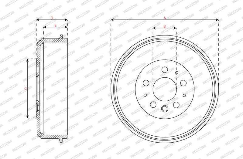 Tambur frana FDR329830 FERODO