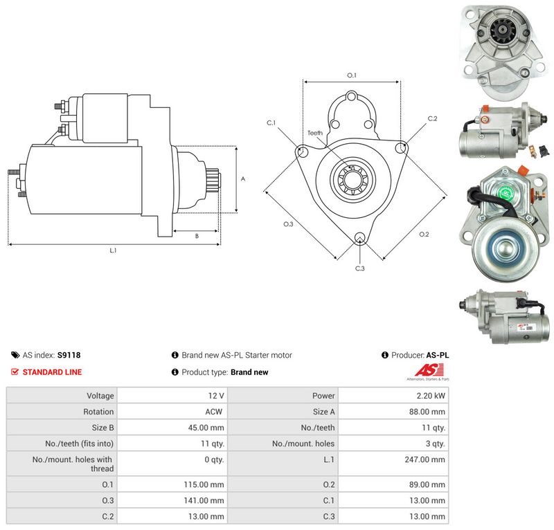 AS-PL S9118 Starter
