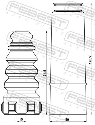 FEBEST SKSHB-YETR-KIT Dust Cover Kit, shock absorber